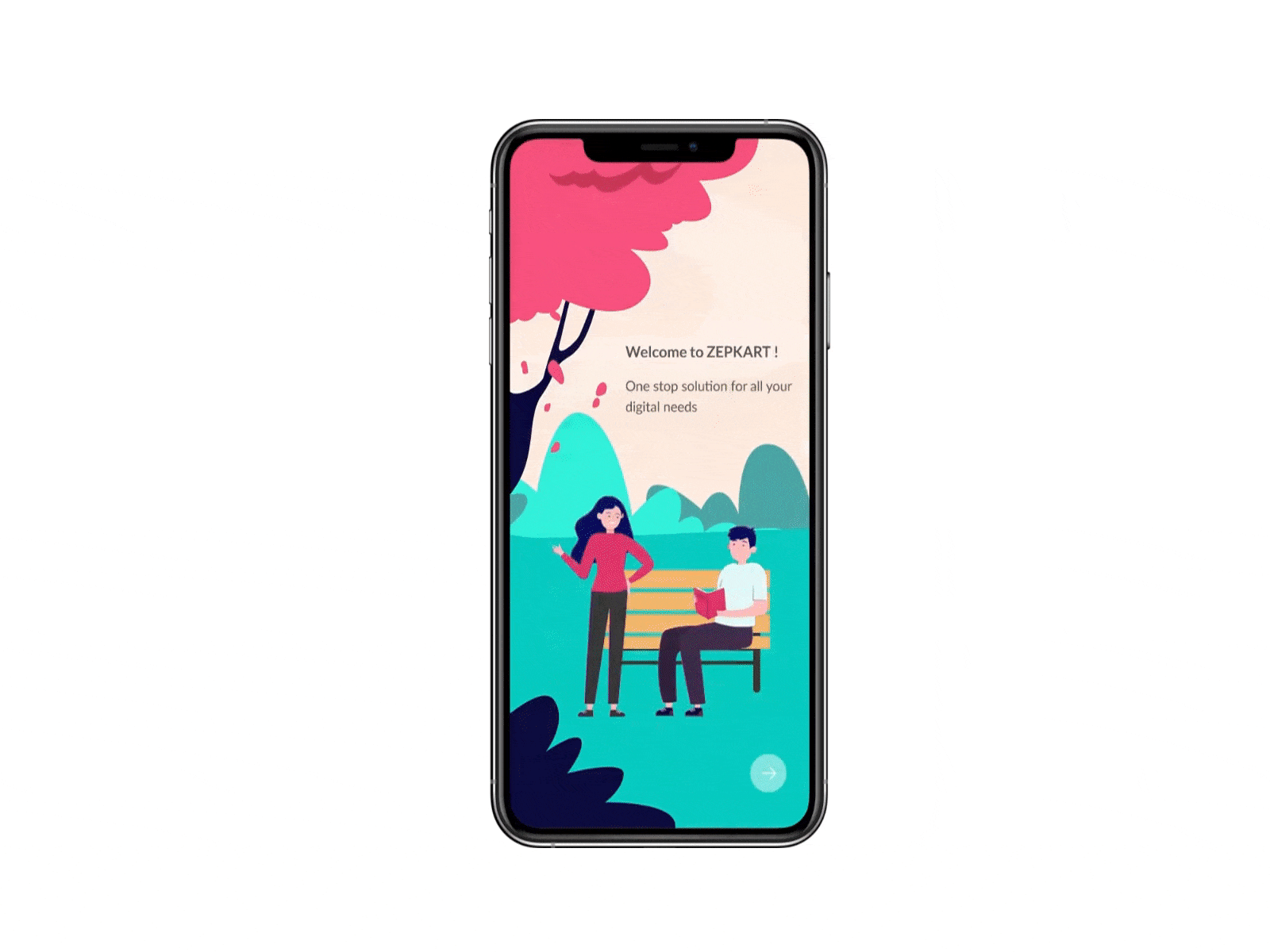 Zepkart Onboarding Screens Design animation design figma graphic design illustration minimal mobile app mobile app design motion graphics onboarding onboarding screens pink prototype ui vector