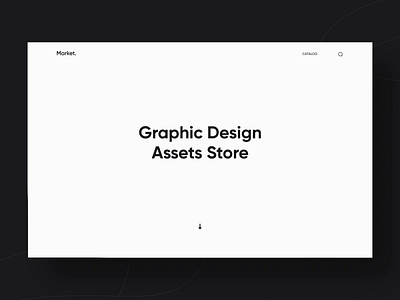 Market - Assets Store 3d animation black bobbles clean dark design graphic light market minimalism motion motion graphics shop store typographic ux web white