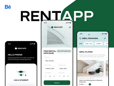 Rentapp case-study live on Behance apartments app branding design illustration interaction landlord logo mobile neel prakhar product property rent rental search sharma tenant ui web