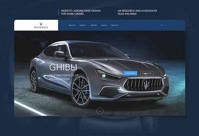 Maserati Ghibli website design branding landing page layout persona user experience user interface user research ux wireframe