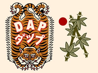 DAPDAP / TIBETAN TIGER art art work brand brand design branding clothig design fashion graphic design illustration japan korea logo retro tattoo tiger traditional typography vector vintage