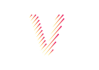 V Gradient Logo logo design v logo