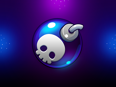 Marble Game: Bomb Icon bomb bomb icon booster icon design game game art game design game icon game ui game uiux icon icon design illustration match 3 skull skull icon ui