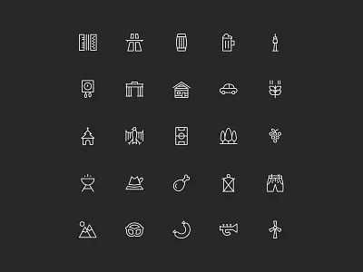 German Clichés Icons fun germany icon set icons
