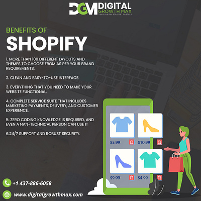 Benefit of shopify design digital marketing social media website design