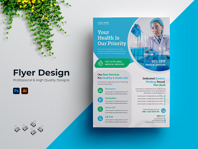 Medical Flyer Design a4 a4 flyer agency flyer business flyer corporate flyer creative flyer design digital flyer flyer flyer design flyers graphic design graphxistix illustrator medical flyer modern flyer professional flyer social media flyer