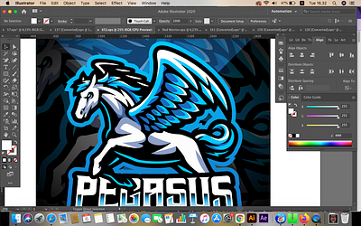 Pegasus esport mascot logo animation branding design esport game design graphic design horse illustration logo mascot logo unicorn