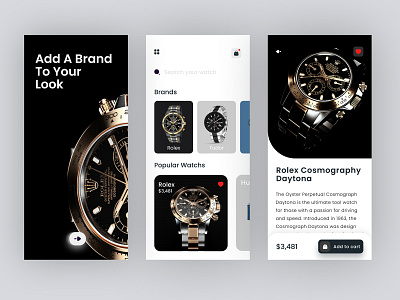 Watch Application app design mobile ui ux