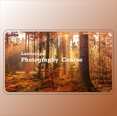 Photography landing page design landing page design