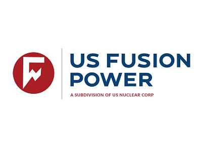 US Fusion Power branding design illustration logo print collateral social media website