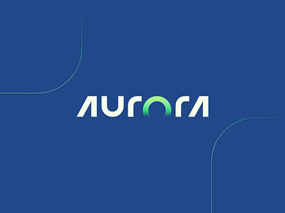 Aurora Redesign Concept abstract ai branding clever custom design drive edgy flat gradient green icon light logo mark minimal sun tech typography ui