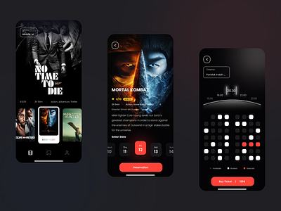 Cinema Booking App app design icon illustration ui ux vector