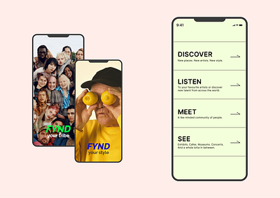Fynd app design design mobile design ui visual design