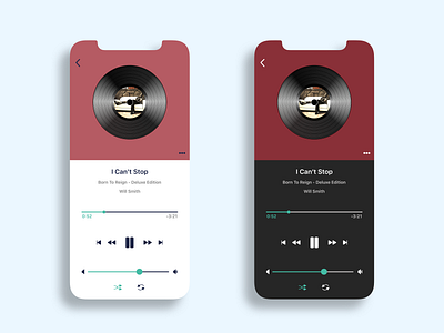 DailyUI #009 - Music Player 009 app clean daily daily ui dailyui design music player ui vinyl