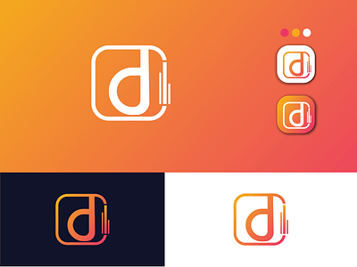 (D) Music logo best logo d logo d workmark logo gradient logo logo design logo maker music brand logo music logo music logo best