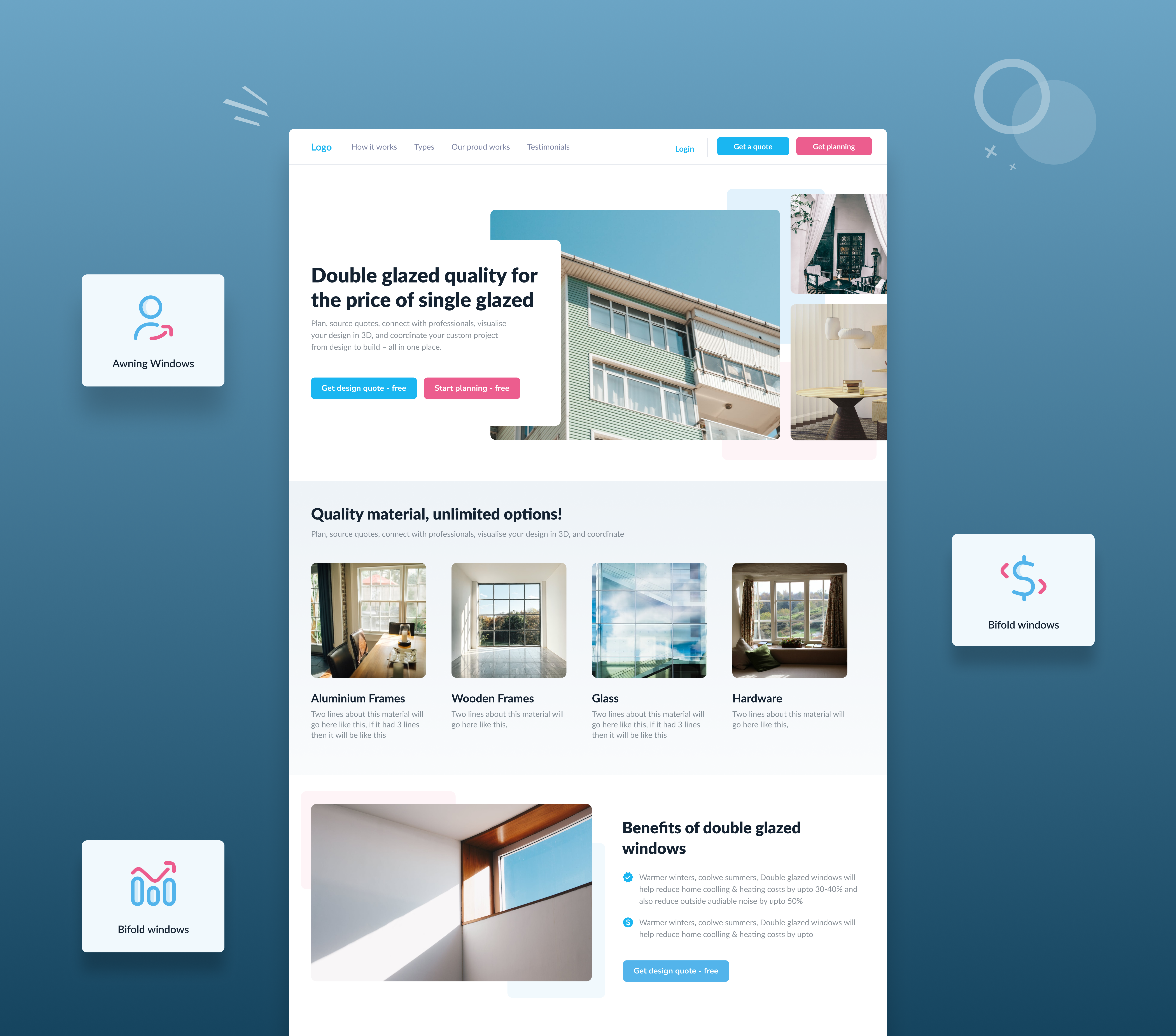 Window - Website Design branding dailyui design dribbble freelancer design landing page design typography ui uidesignpatterns ux website design website saas