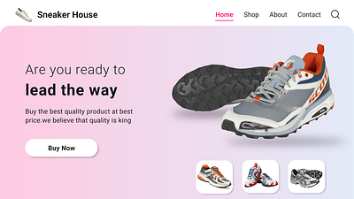 Sneaker House Landing page landing page shoe sneaker web ui webdesign