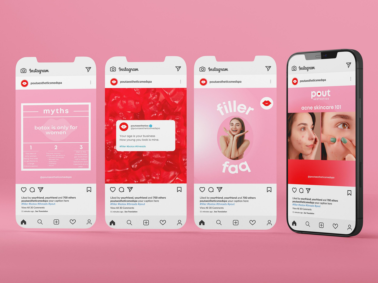 Pout Aesthetics Digital Marketing Plan by Isabella Gonzalez on Dribbble