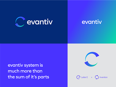 Unused Evantiv Logo Proposal branding corporate logo flat logo illustrator logo design logo mark logotype minimal logo round logo