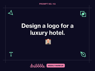 Design a logo for a luxury hotel community design dribbble dribbbleweeklywarmup