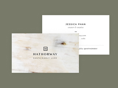 Hathorway | Business Card business cards minimalistic print design typography