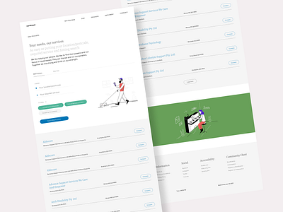 Carehood - NDIS Provider Page carehood clean design health healthcare minimal ndis paas product design responsive saas ui ux webdesign website website design
