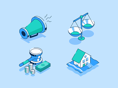 Isometric Judgement & Payment Illustrations credit design finance illustration isometric vector