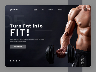 Fitness - Landing Page body building branding fashion fashion illustration fitness freak graphic design gym freak illustration landing page design logo trendy design ui ux web landing page