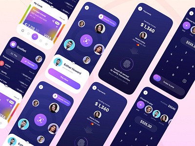 Qualllet Wallet App ui app design app interaction crypto cryptocurrency design graphic design mobile application online wallet ui design ux design wallet