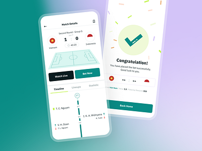 Betting Mobile UI app betting design football interface sport success ui ux