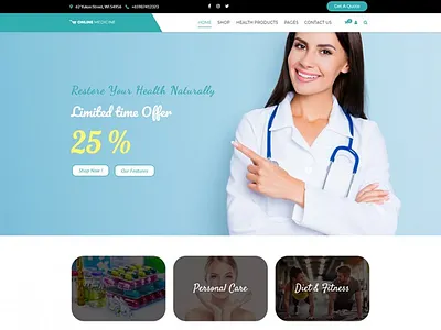Pharmacy WordPress theme business medical online store pharmacy