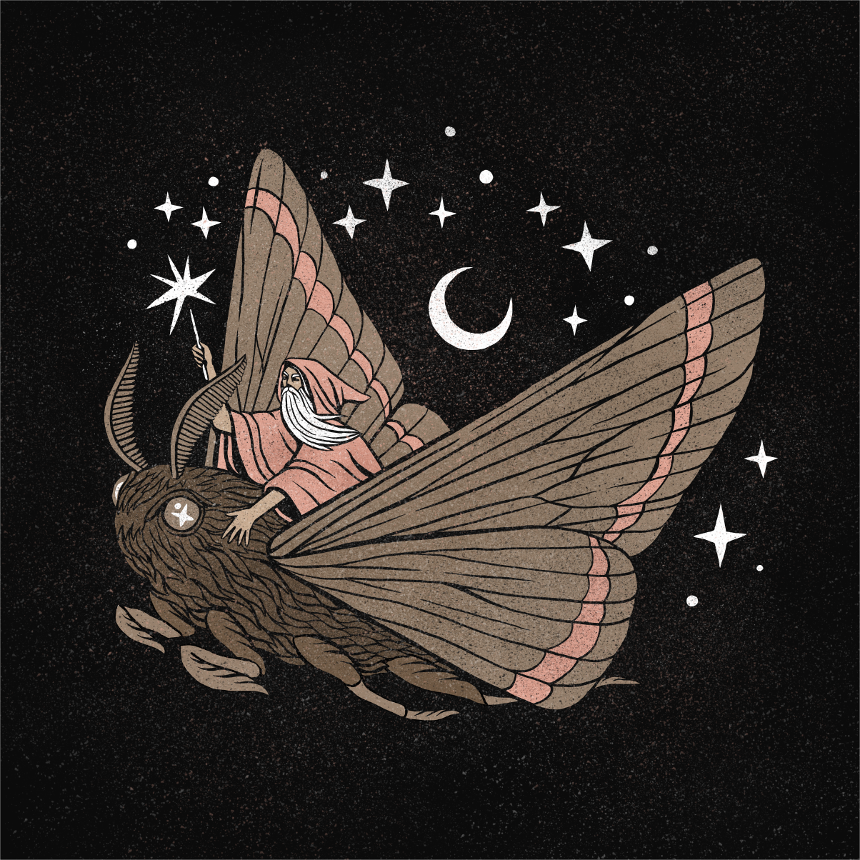 Night Wizard art character design design drawing fantasy graphic design illustration magic magick stars wizard