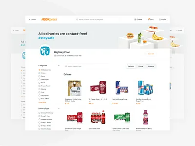HODXpress Grocery & Delivery - Store Detail component cover design detail e commerce filter grocery header info marketplace modal product card product detail profile store ui user experience ux