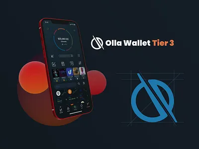 Olla Wallet | Tier 3 3d branding cryptowallet finance graphic design interaction design logo ui ux wallet