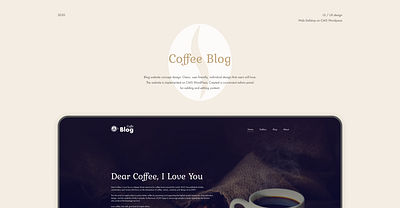 Coffe Blog design graphic design logo ux web web design wordpress