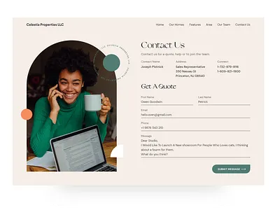 Contact Us page UI design contact contact us creative design form get a quote get in touch luxury page ui ui ui ux ui design uidesign uiux ux web website