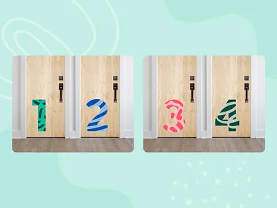 Pediatric Clinic Room Numbers accessibility design healthcare illustration inclusivity