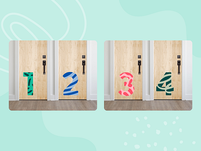 Pediatric Clinic Room Numbers accessibility design healthcare illustration inclusivity