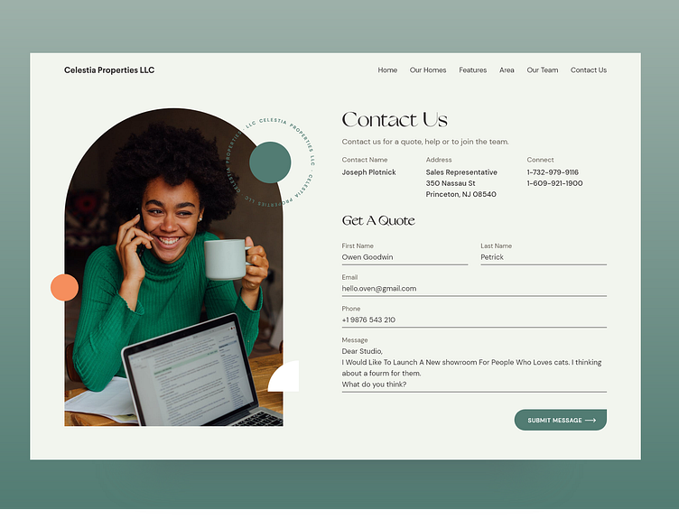 Contact Us page UI design by Praveen Singh Solanki on Dribbble