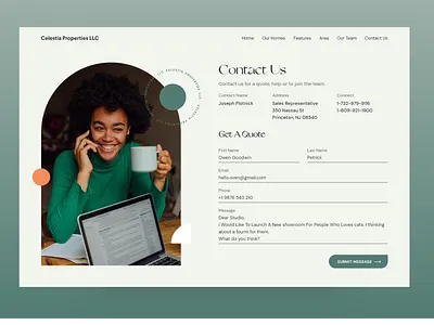 Contact Us page UI design contact us contactus creative design form get in touch landing page luxury ui ui ux ui design ui ux uidesign uiux web web design website