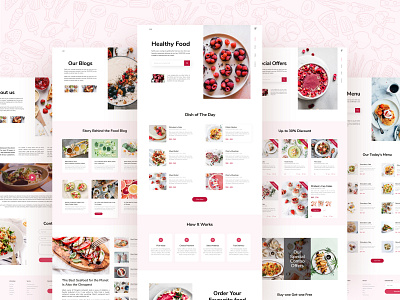 Food Website branding business clean colorful creative delivery design food graphic design header landing page marketing menu popular restaurant trending design ui ux web design website