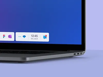 Windows 11 Taskbar Concept design desktop flat interface microsoft minimal user windows windows 11