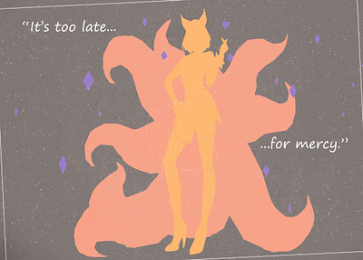 LoL Ahri design graphic design illustration