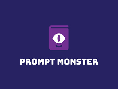 Prompt Monster book design eye happy icon introspection journal logo monster writing