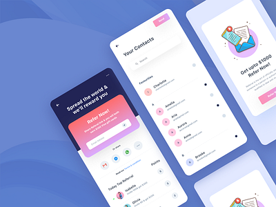 Referral share - Mobile App clean mobile app referral app reward