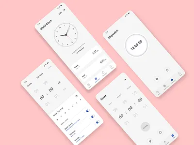 Clock App UI 3d animation branding graphic design logo motion graphics