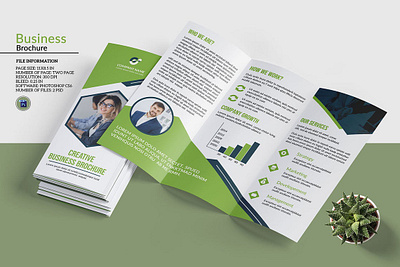 Corporate Trifold Brochure Template agency brochure business brochure clean company brochure corporate brochure minimal multipurpose photoshop template professional trifold brochure