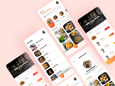 Food App UI Kit 3d animation app design branding delivery app design food app food app design furniture app graphic design icon illustration landing page logo motion graphics restaurant app design ui ui design ui ux vector