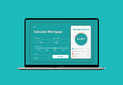 Mortgage Calculator UI/UX Design (Web App) branding design graphic design icon illustration logo typography ui ux vector