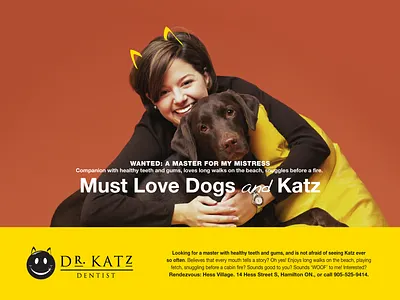 DR. KATZ Dental: No More Scaredy Katz billboards branding bus stop signage copywriting design graphic design illustration logo outdoor signage posters thepoddotme typography